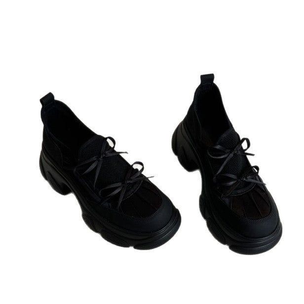 Damen modische Chunky Sneakers mit atmungsaktivem Obermaterial und rutschfester Sohle R&B