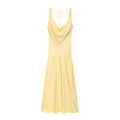 R&B | Lange Drapierte Kleid mit Eingebautem Bh