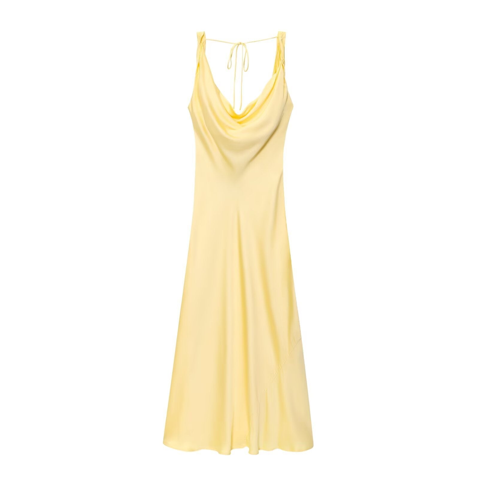 R&B | Lange Drapierte Kleid mit Eingebautem Bh