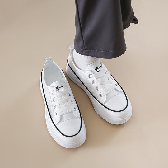Damen Sportliche Plateausneaker mit atmungsaktivem Mesh-Obermaterial und rutschfester Sohle R&B