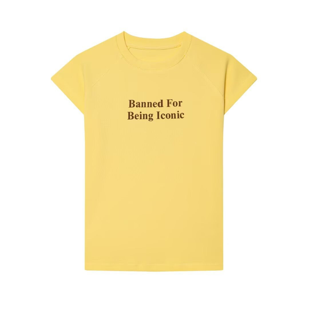 Damen T-Shirt mit modernem Schriftzug und lässigem Schnitt R&B