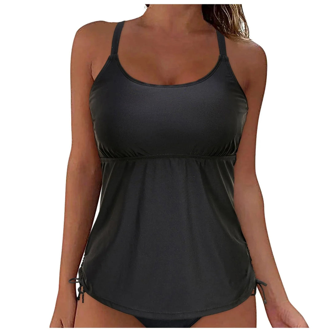Damen lässiges Tankini-Oberteil mit Schnürung R&B