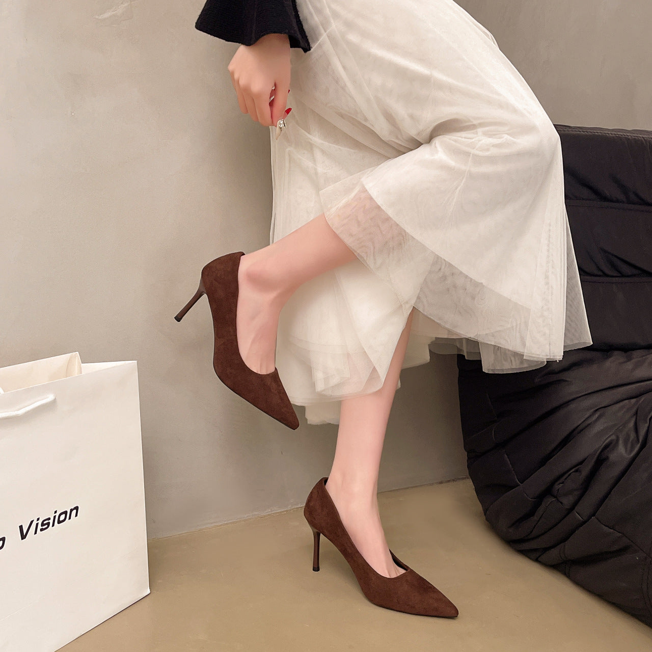 Damen spitze High Heels R&B