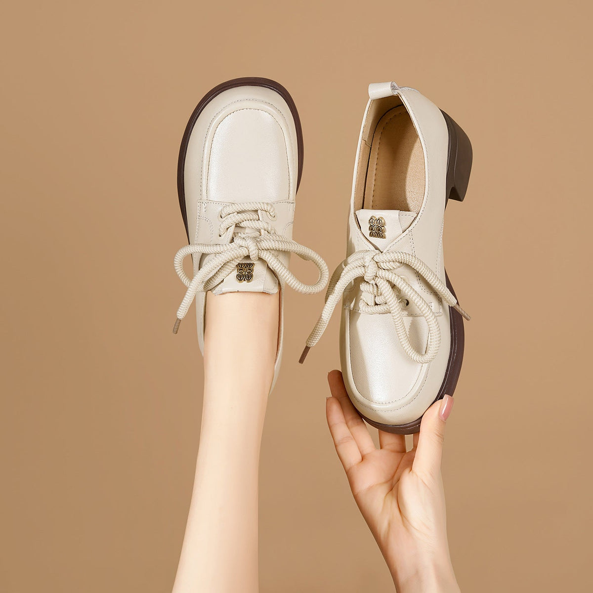 Damen Elegante Schnürschuhe mit komfortablem Blockabsatz