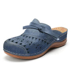 Damen Komfort Clogs mit modischem Lochmuster und dekorativem Riemen R&B