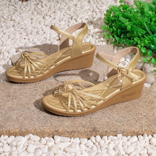 Damen Komfortable Keilsohlen-Sandalen mit Riemchen R&B