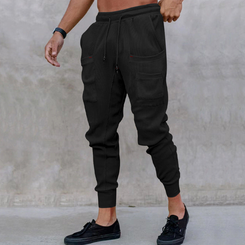 Herren lässige Cargo-Jogginghose mit elastischem Bund und praktischen Taschen R&B