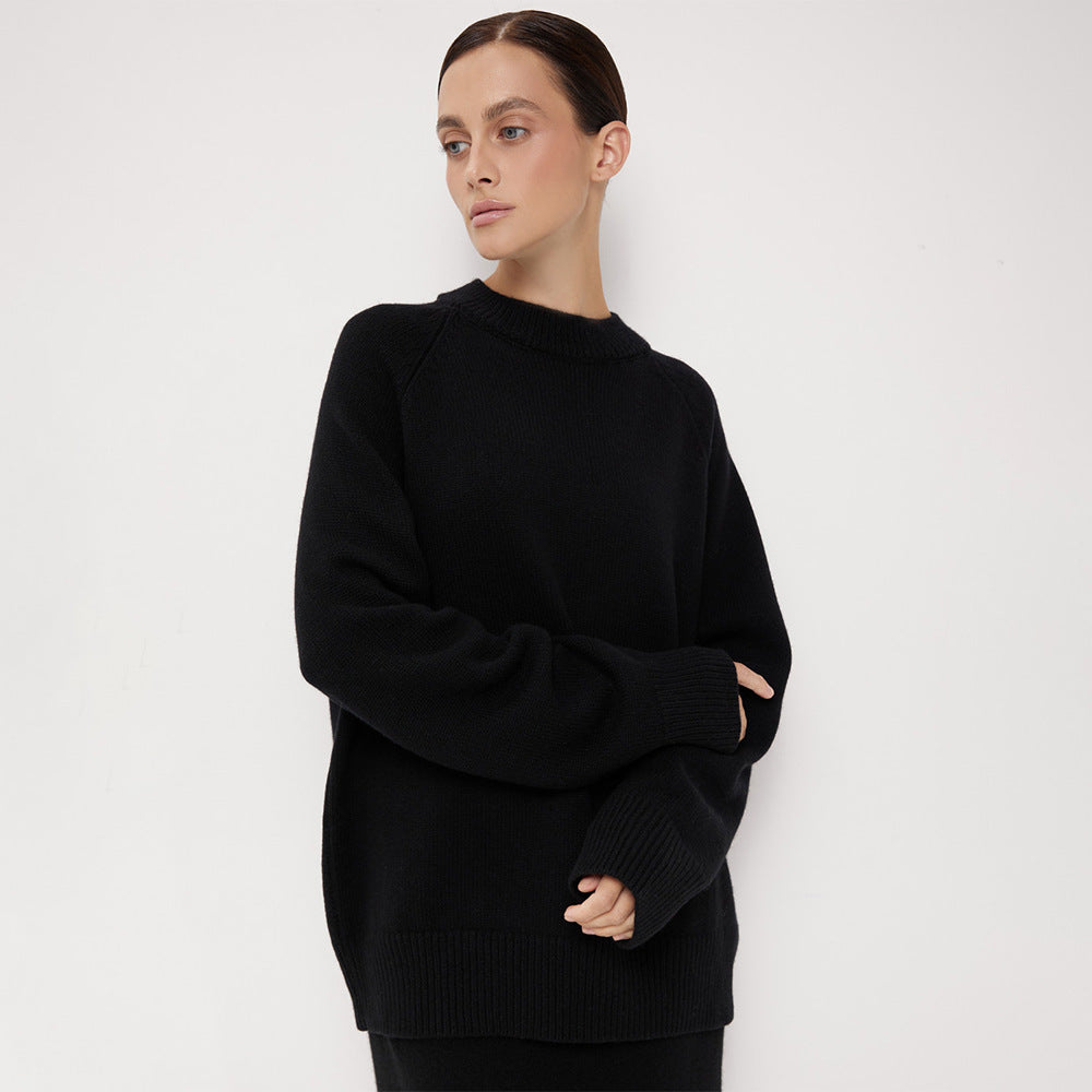 Damen lockerer Feinstrickpullover R&B