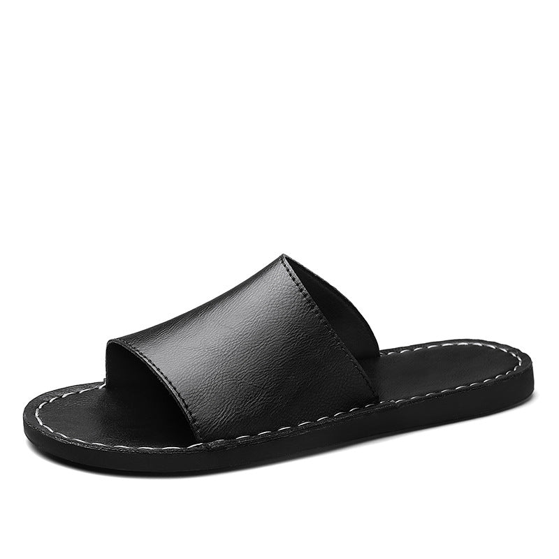 Herren Elegante und bequeme Leder-Sandalen mit verstellbarem Riemensystem R&B