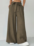 Damen Weit geschnittene Hosen mit verstellbarem Bund R&B