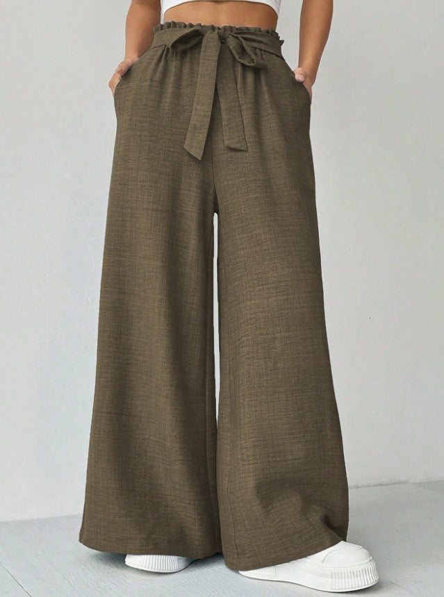 Damen Weit geschnittene Hosen mit verstellbarem Bund R&B