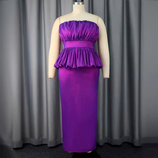 Damen Elegantes Cocktailkleid mit voluminösem Oberteil und figurbetontem Rock R&B