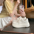 Damen modische Plateau Sneakers mit strapazierfähigem Obermaterial R&B