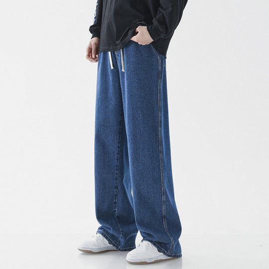 Herren weite Denim-Hose im modernen Vintage-Stil R&B