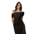 Damen Abendkleid mit elegantem Off-Shoulder-Design und figurbetontem Schnitt R&B