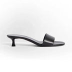 Damen elegante Slides mit breitem Satin-Riemen und komfortablem Fußbett R&B