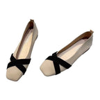 Damen elegante Ballerinas mit modischem Kreuzriemen R&B