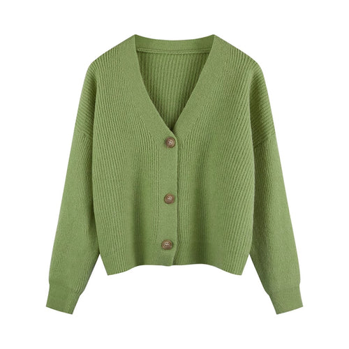 Damen Strickjacke mit V-Ausschnitt und hochwertigen Knopfdetails R&B