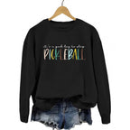 Damen lässiger Sweatshirt mit buntem Picklall-Druck