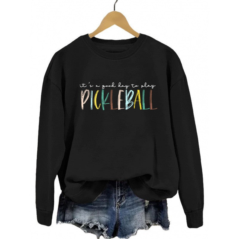 Damen lässiger Sweatshirt mit buntem Picklall-Druck