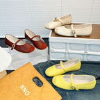Damen elegante Ballerinas mit dekorativem Riemen und edler Schnallenverzierung R&B
