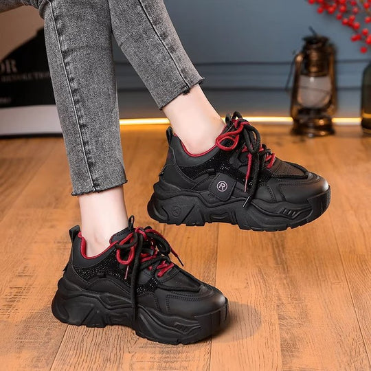 Damen Sportliche Chunky Sneakers mit atmungsaktivem Obermaterial und rutschfester Sohle R&B