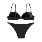 Damen Push-Up-Bikini mit eleganten Schmuckdetails