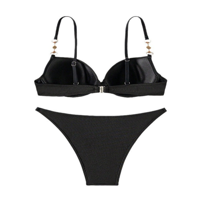 Damen Push-Up-Bikini mit eleganten Schmuckdetails