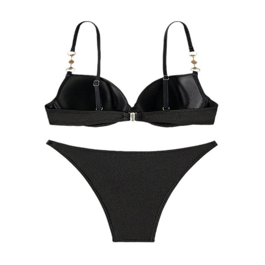 Damen Push-Up-Bikini mit eleganten Schmuckdetails R&B