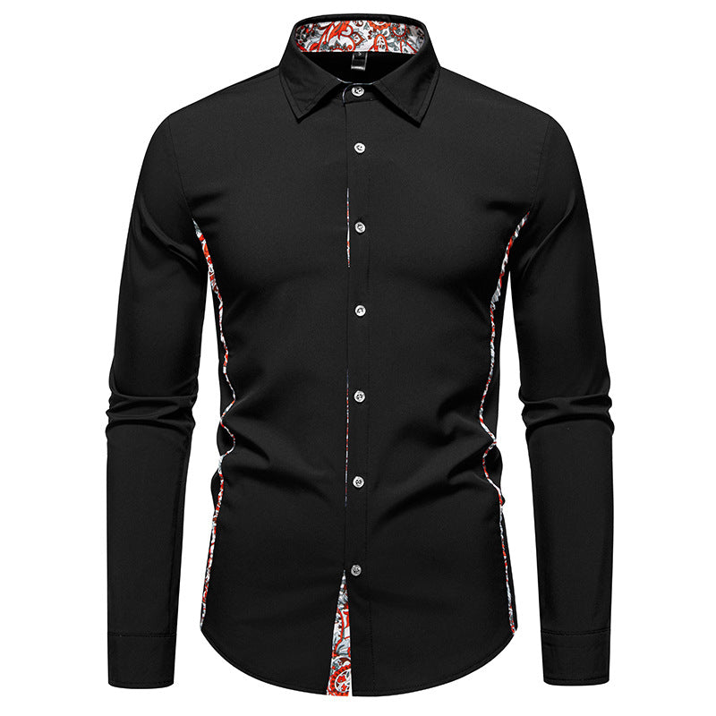 Herren Elegantes Hemd mit kreativem Floral-Muster und modernen Akzenten R&B