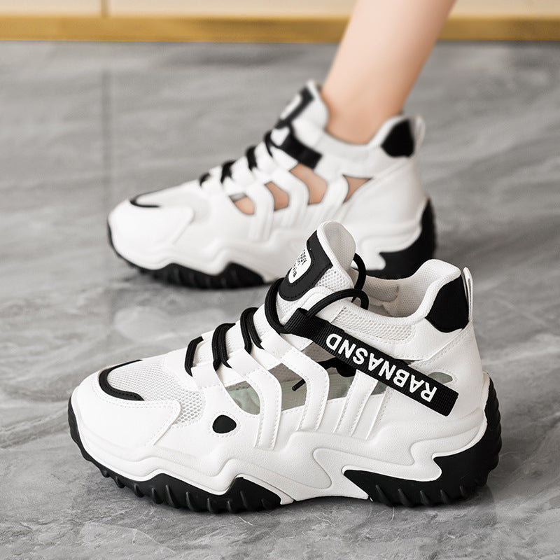 Damen Sportliche High-Top Sneakers mit atmungsaktiver Mesh-Oberfläche und stabiler Sohle R&B