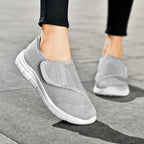 Damen bequeme und atmungsaktive Slip-On Sneakers mit elastischem Schnellverschluss R&B