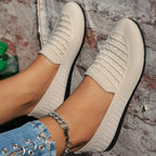 Damen komfortable Slipper mit innovativem Strickdesign R&B