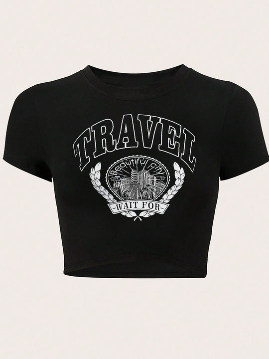 Damen T-Shirt mit funkelndem Discokugel-Motiv und zeitgemäßem Schleifendetail R&B