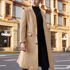 Herren eleganter lang geschnittener Wollmantel