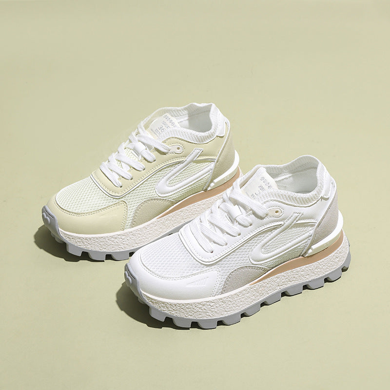 Damen sportliche Sneakers mit atmungsaktiver Mesh-Oberfläche und dämpfendem Sohlenprofil R&B