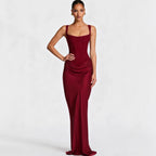 Damen Elegantes und figurbetontes Abendkleid mit vollständig gefüttertem Rock EB