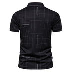 Herren Poloshirt mit modernem grafischen Druck und atmungsaktiver Funktion