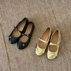 Damen elegante Ballerinas mit schimmerndem Riemchen und dekorativen Pünktchen R&B