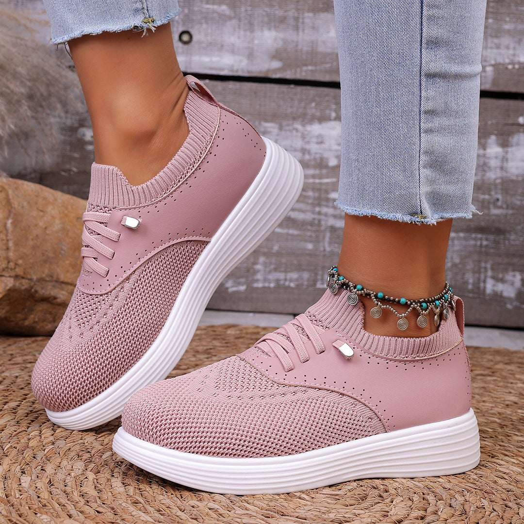 Damen komfortable Sneaker mit atmungsaktivem Obermaterial und flexiblem Fußbett R&B