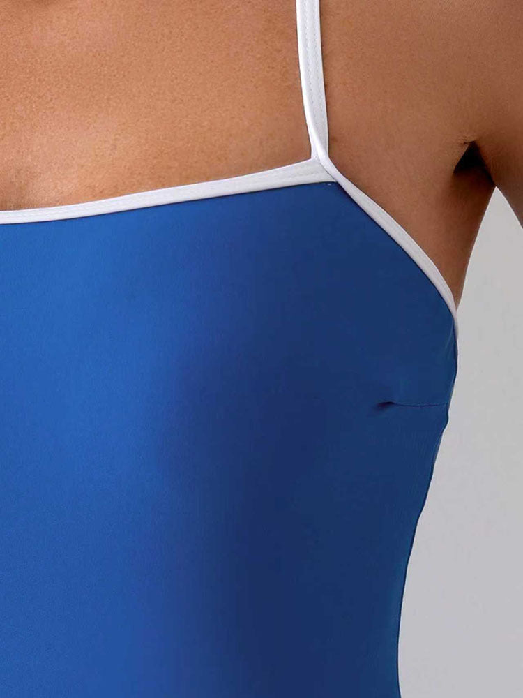Damen Sportlicher Badeanzug mit hohem Beinausschnitt