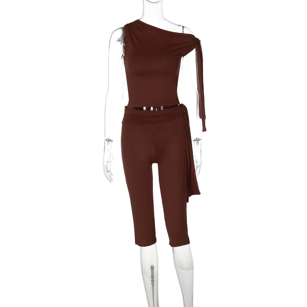 Damen Einseitiger Jumpsuit mit exklusiven Drapierungen R&B