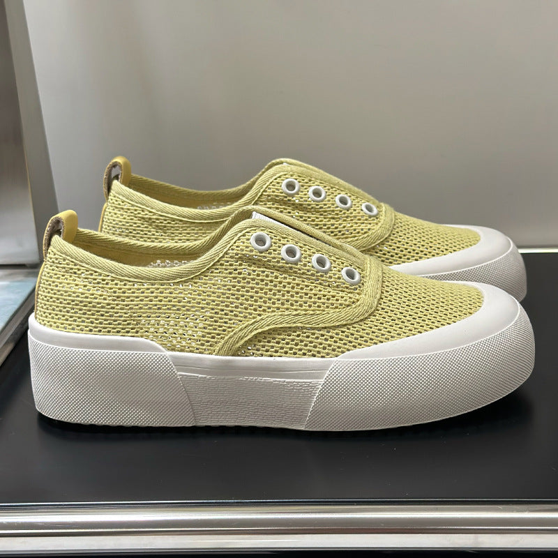 Damen Sportliche Sneakers mit atmungsaktivem Netzmaterial und modischem Plateau R&B