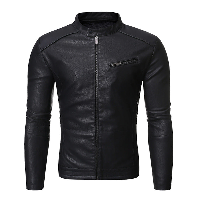 Herren jacke mit stylishem Stehkragen und praktischen Reißverschlusstaschen R&B