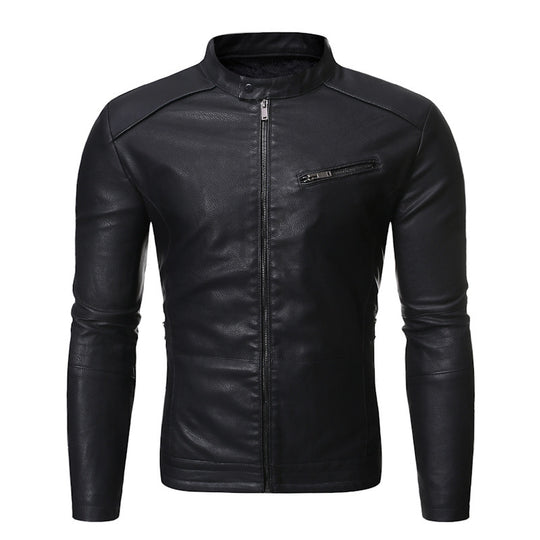 Herren jacke mit stylishem Stehkragen und praktischen Reißverschlusstaschen R&B