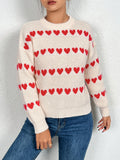 Damen Pullover mit Herzmotiv in lässiger Passform R&B