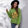 Damen Strickpullover mit verspieltem Blumenmotiv R&B