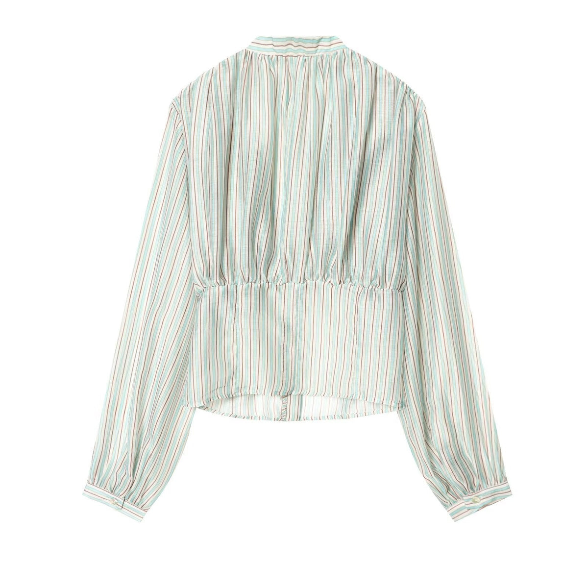 Damenbluse mit tiefem V-Ausschnitt und eleganten Rüschendetails R&B