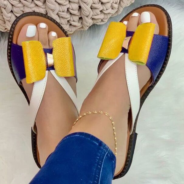 Damen Riemensandalen mit dekorativem Schleifendetail und flexiblem Fußbett R&B