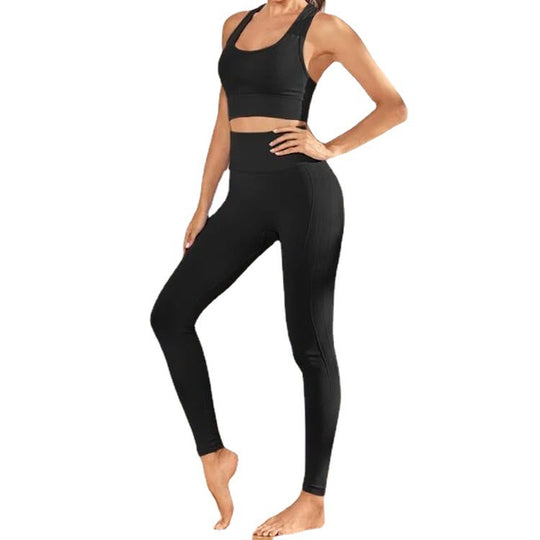 Damen Hochbund-Leggings aus atmungsaktivem Material mit figurformendem Effekt R&B